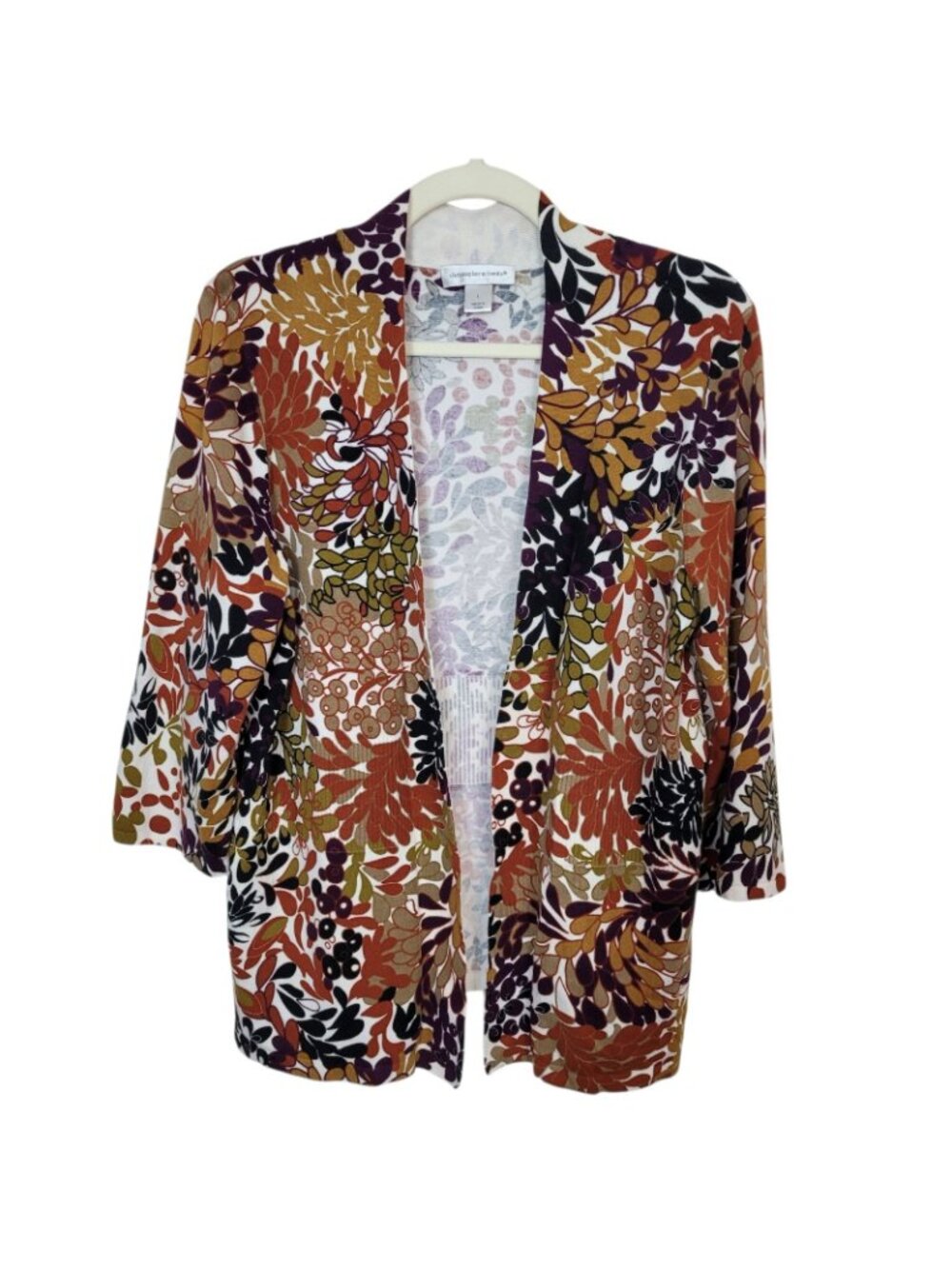 Christopher & Banks Open Front Cardigan Women's Large Bohemian Festival - Picture 2 of 9